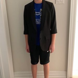 SMYTHE BLACK T SHIRT STYLE BLAZER